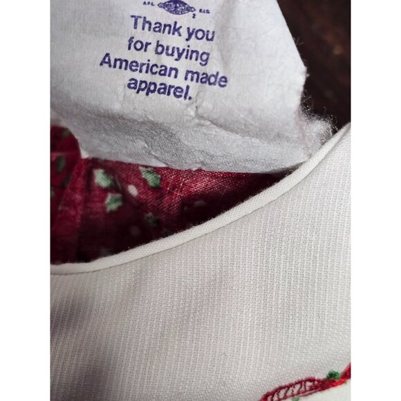 ❤️Vintage Rare Editions Red Holly Christmas Dress Cotton 6-9 Months - Picture 6 of 11